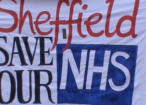 Sheffield Save Our NHS banner