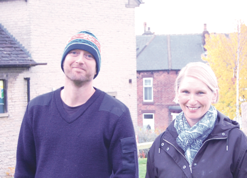 Alison with Common Ground activist Jake Hurst after the tidy-up