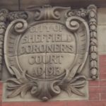 The shield on the Old Coroner's Court