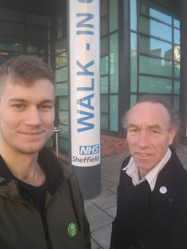 Cllr Martin Phipps and Cllr Douglas Johnson at the Walk-in Centre