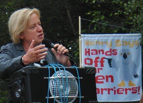 Natalie Bennett speaking at Hen Harrier Day