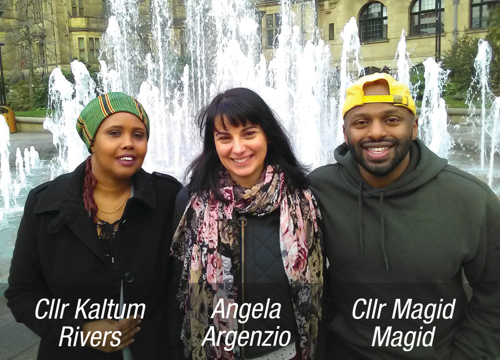 Cllr Kaltum Rivers, Angela Argenzio, Cllr Magid Magid