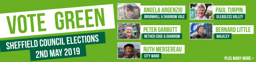 Vote Green - Sheffield Council Elections 2nd May 2019