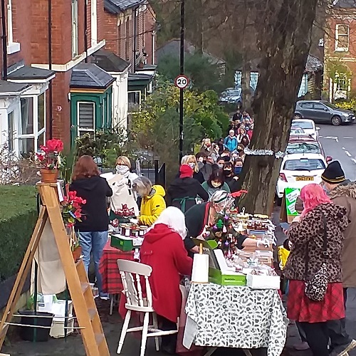 Community street stalls at the Stanley Road Bunanza