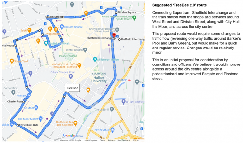 Detail of the suggested 'FreeBee 2.0' route