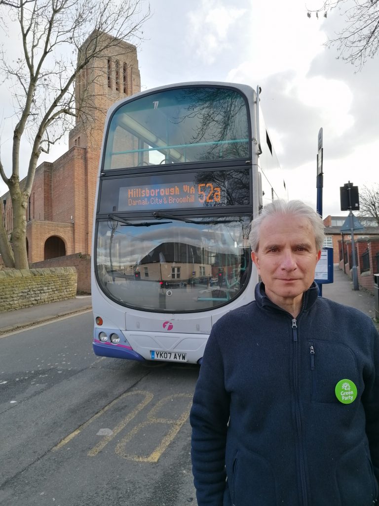 Toby Mallinson with the 52A bus