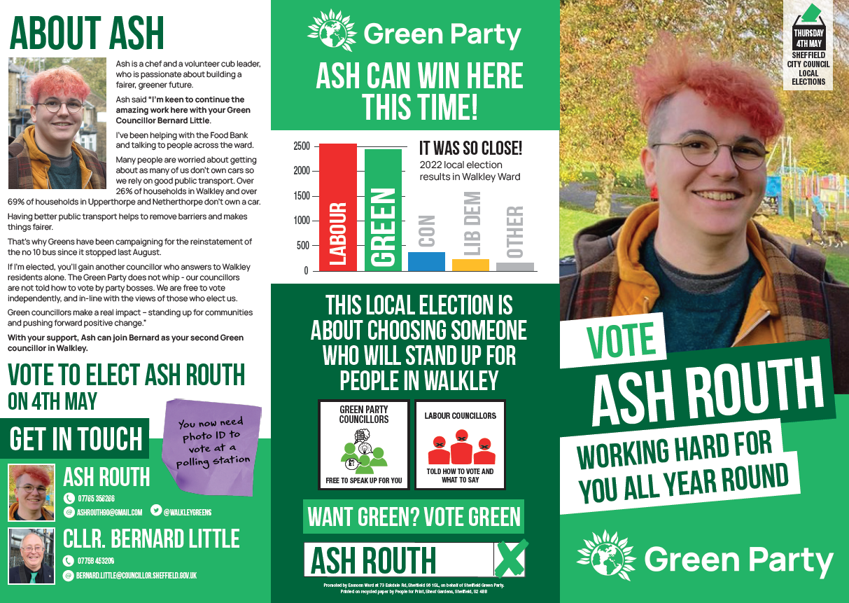 Ash Routh for Walkley Election Address 2023 page 1
