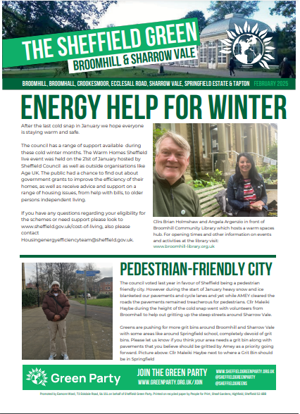 Broomhill & Sharrow Vale Winter Newsletter