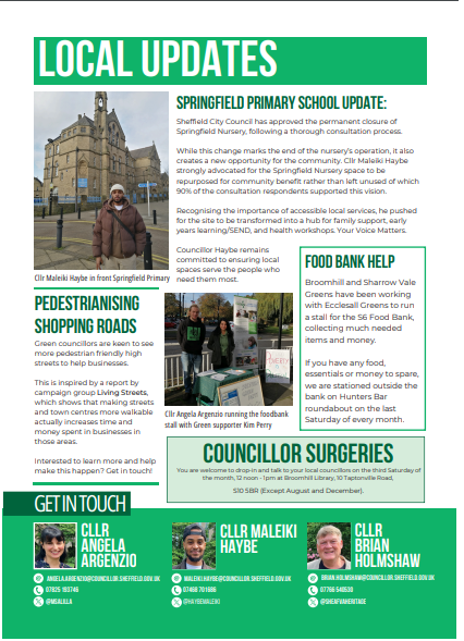 Broomhill & Sharrow Vale Winter Newsletter