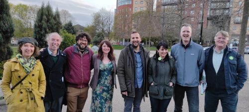 Zack Polanski with Sheffield Green Party Councillors