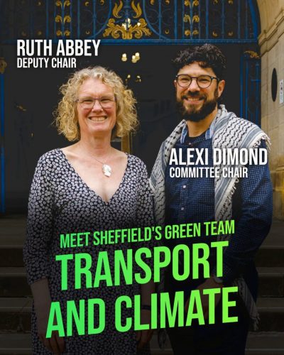 Ruth Abbey and Alexi Dimond, Deputy and Chair of the ransport, Regeneration and Climate Policy Committee.