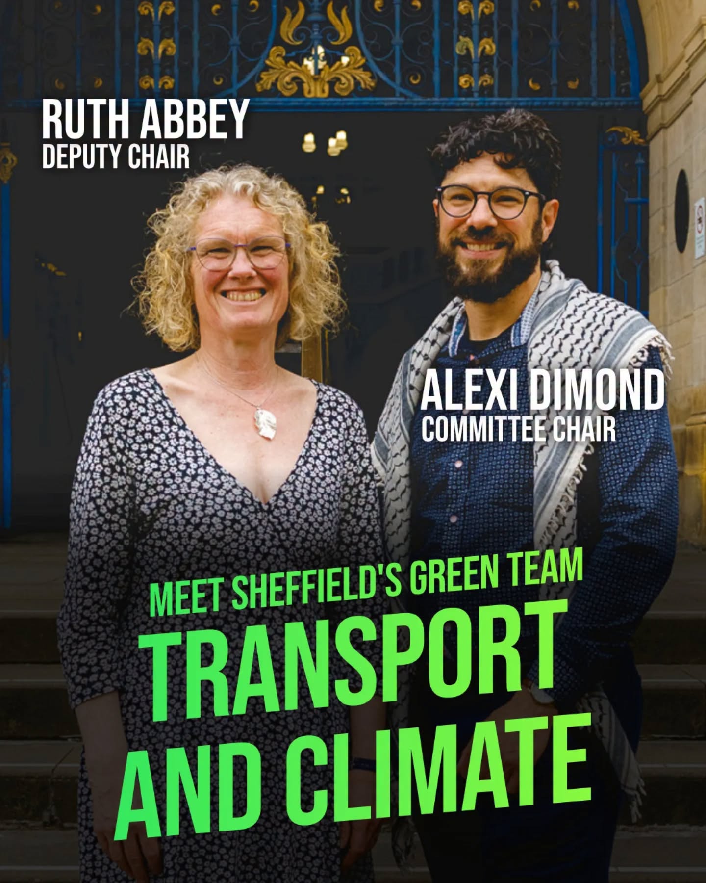 Ruth Abbey and Alexi Dimond, Deputy and Chair of the ransport, Regeneration and Climate Policy Committee.