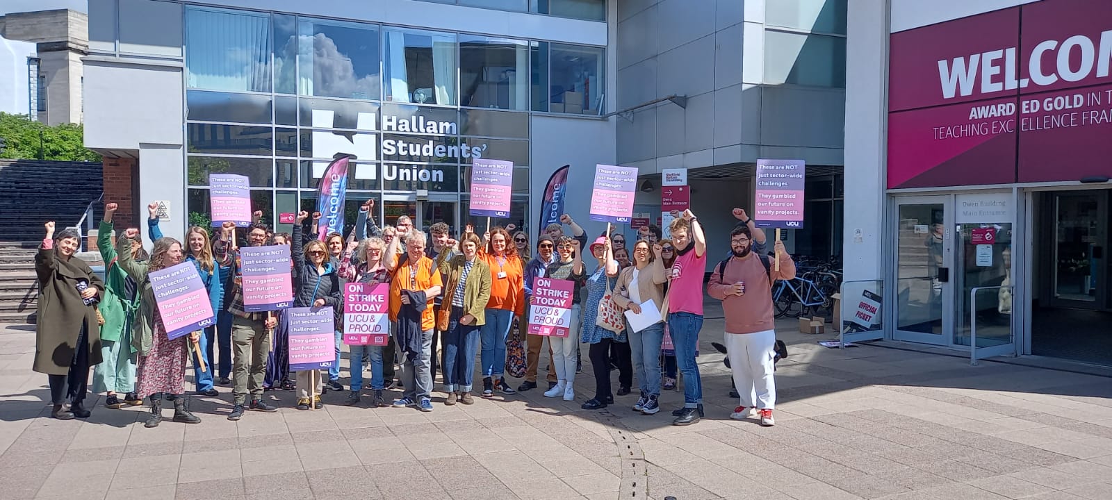 Picket line at SHU