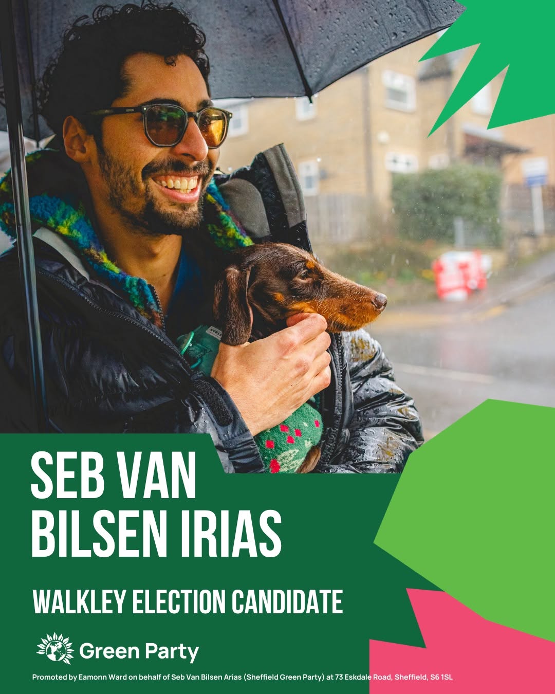 Seb Van Bilsen Irias is the Green Party’s candidate in the upcoming Walkley by-election on Thursday September 17.