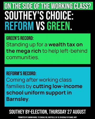 Southey's Choice. Reform v Green Wealth Tax