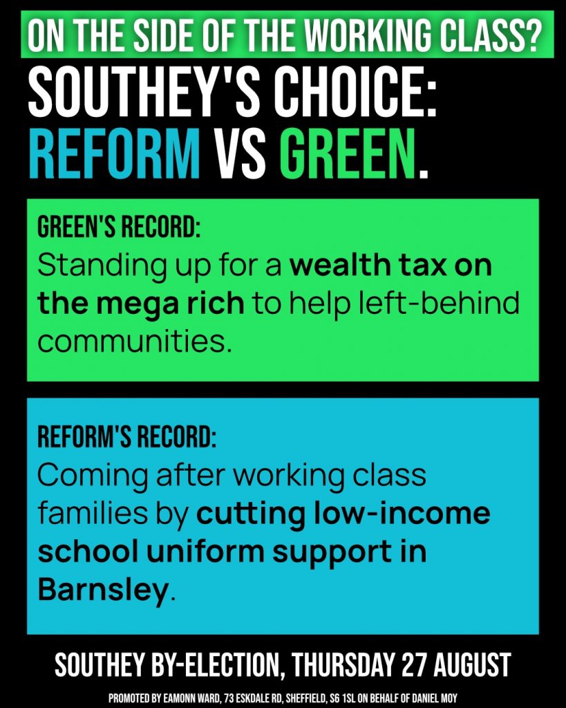 Southey's Choice. Reform v Green Wealth Tax