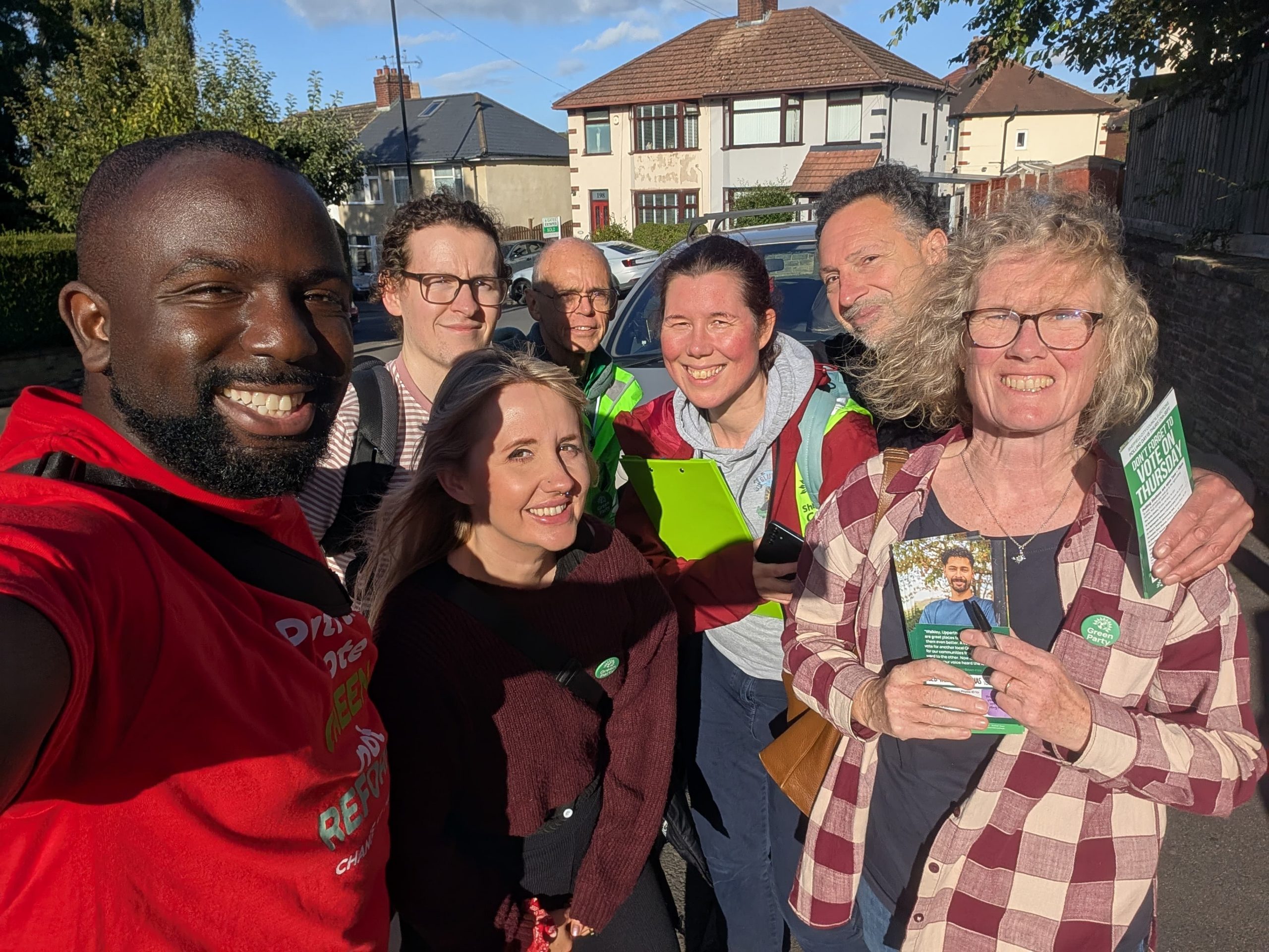 Campaigning for Seb on by-election day